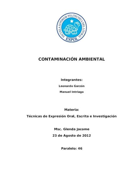 DOCX MONOGRAFÍA CONTAMINACIÓN AMBIENTAL DOKUMEN TIPS