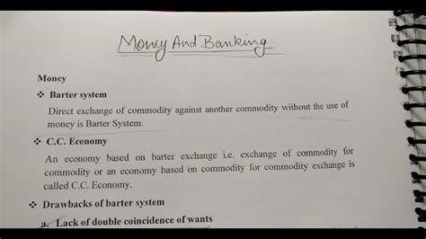 Cbse Class 12 Macroeconomics Quality Notes Money And Banking