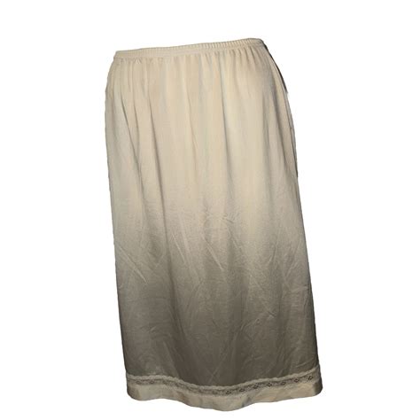 Lorraine Beige Vintage Half Slip Silky Shiny Nyl Gem