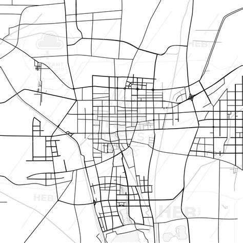 Nice bright vector map of Jining, Shandong, China with fine structures ...