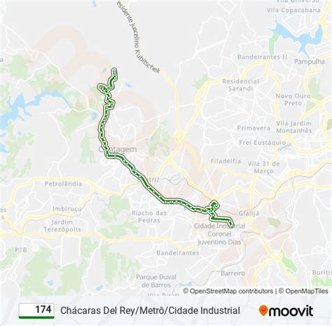 174 Route Schedules Stops And Maps Só Ida Chácaras Del Rey Estação