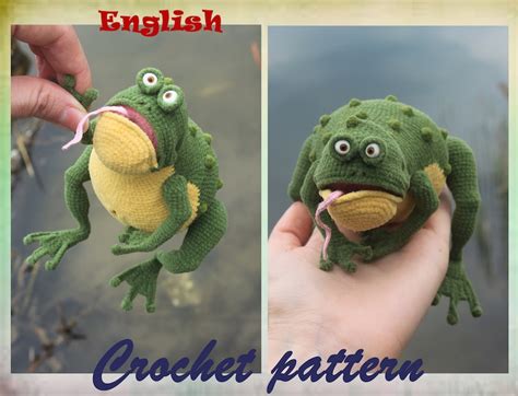 Funny Toad Crochet Pattern Frog Pattern Amigurumi Tutorial Etsy