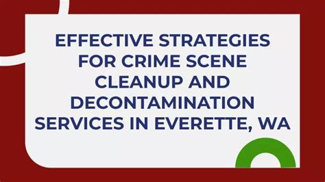 Ppt Effective Strategies For Crime Scene Cleanup And Decontamination