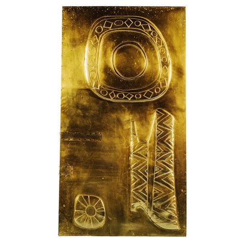 Emanuele Luzzati Brass Panel At 1stdibs