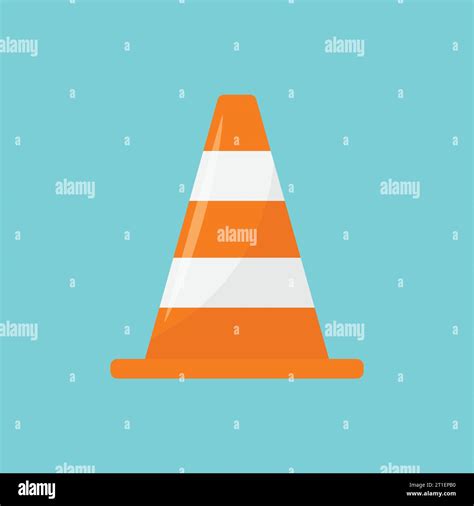 Traffic Cone Icon In Flat Style Safety Obstacle Vector Illustration On Isolated Background