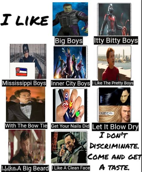 I Like Big Boys Marvel Edition Imgflip