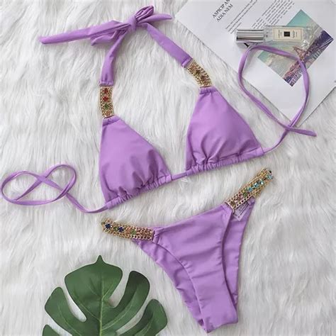 Bikini Biqu Ni Bojo Pedraria Brilho Lan Amento Corrente P Parcelamento Sem Juros