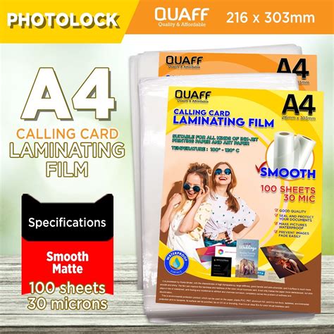 Jual Plastik Mika Laminating Film Quaff Calling Card Laminating Film A