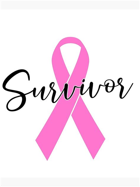 Breast Cancer Awareness Pink Ribbon Survivor Fighter Faith Art Print