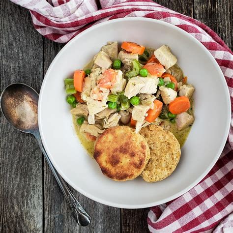 Skillet Turkey Pot Pie With Whole Wheat Buttermilk Biscuits Savoring