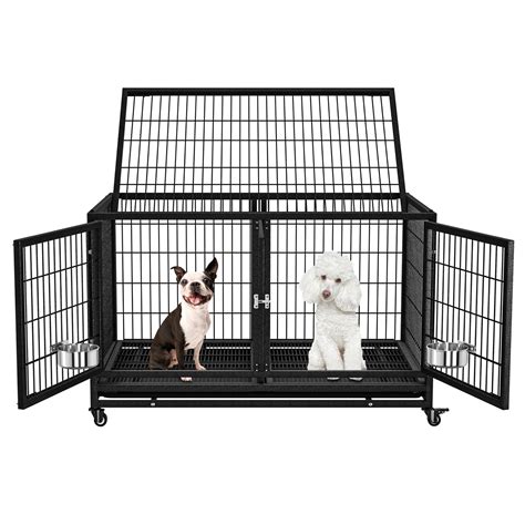 Boldbone Heavy Duty Dog Crate 4843 Inch For Large Dogs Folding