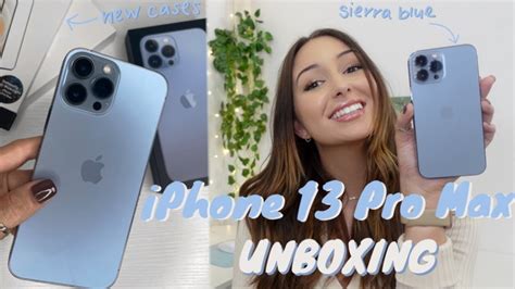 Iphone 13 Pro Max Unboxing Cases Sierra Blue 256gb Iphone 13 Youtube