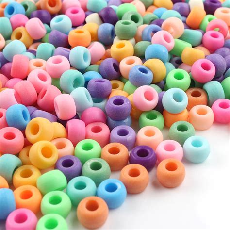 Mm Dull Polish Matte Acrylic Beads Multicolor Spacer Beads For