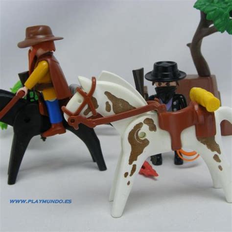 PLAYMOBIL 3036 BANDIDOS DEL OESTE VAQUEROS AÑO 1999 2000 28 99