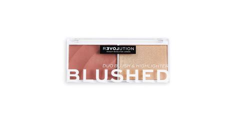 Revolution Relove Colour Play Blushed Duo Blush & Highlighter ...