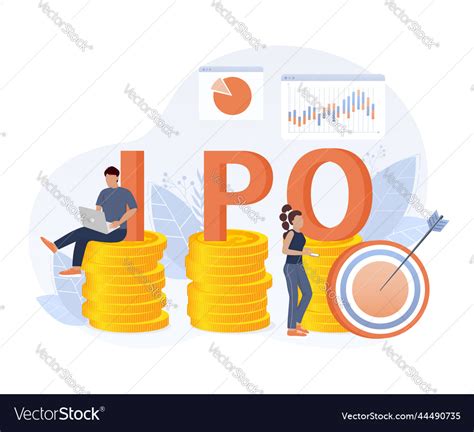 Ipo Initial Public Offering Investment Royalty Free Vector