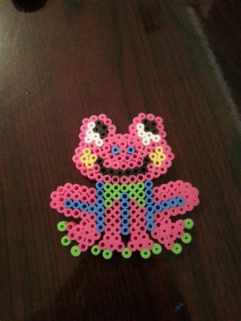 Perler Beads Pink Frog Perler Beads Perler Bead Patterns Bead Designs