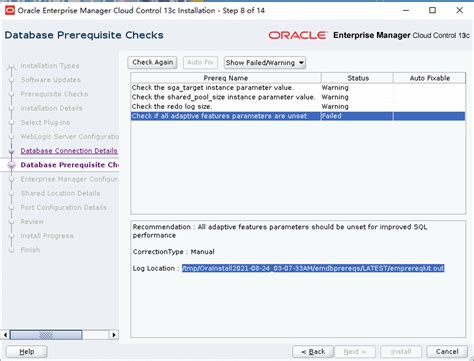 Oracle 13c Oem 在linux数据库21c提示错误 墨天轮问答