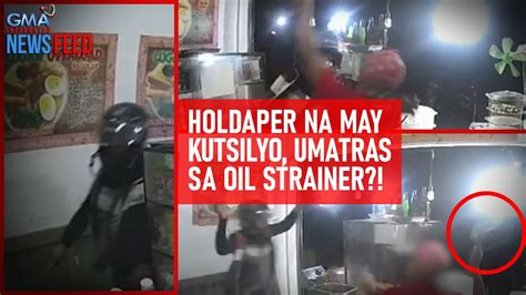 Holdaper Na May Kutsilyo Umatras Sa Oil Strainer Gma Integrated