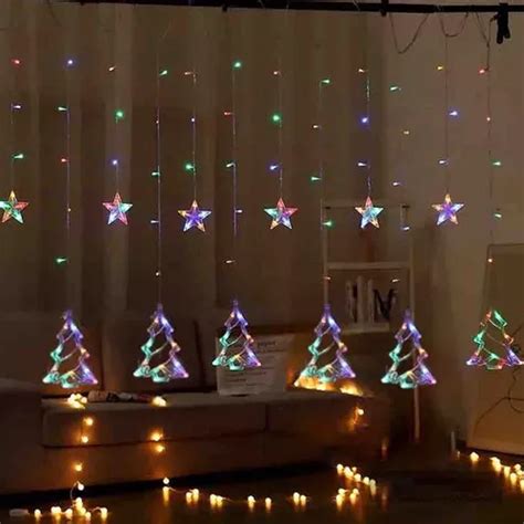 Guirnalda Luces Navidad Led Mts Arbol Estrella Multicolor Mercadolibre