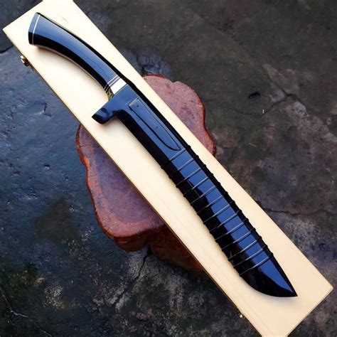 Jual Golok Pisau Sembelih Baja Bohler K110 Full Tanduk Hitam Kab