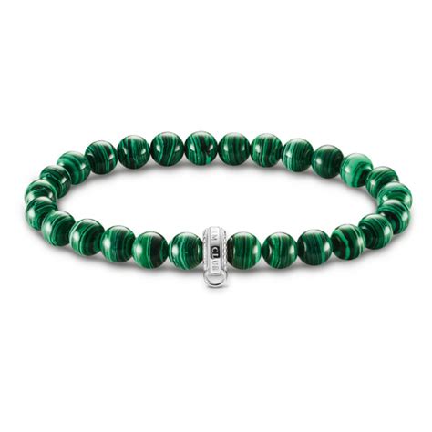 THOMAS SABO náramok na charm Green stones M X0284 475 6 Sofia sk