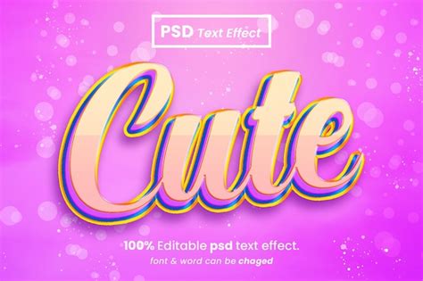 Lindo Efecto De Texto Editable En D Archivo Psd Premium