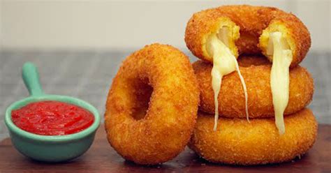 Cheesy Stuffed Mozzarella Onion Rings