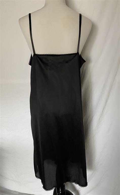 Vintage Style Slip Vintage Lingerie Black Slip Vintage Nightie Size Medium Pajamas Vintage