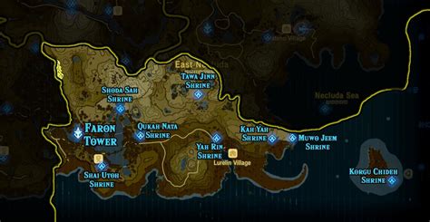 Breath Of The Wild Shrine Locations Map Maps For You