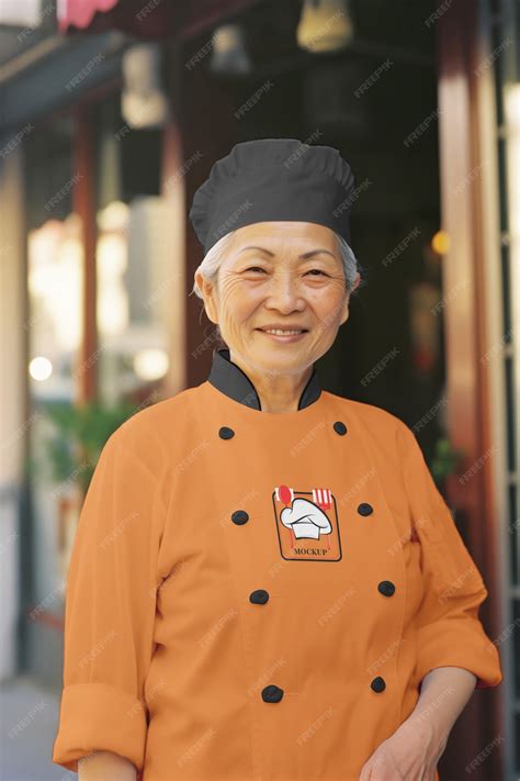 Japanese Chef Uniform Mockup Premium Ai Generated Psd