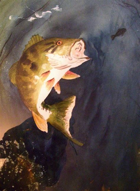 Largemouth Bass Painting By Audrey Bunchkowski