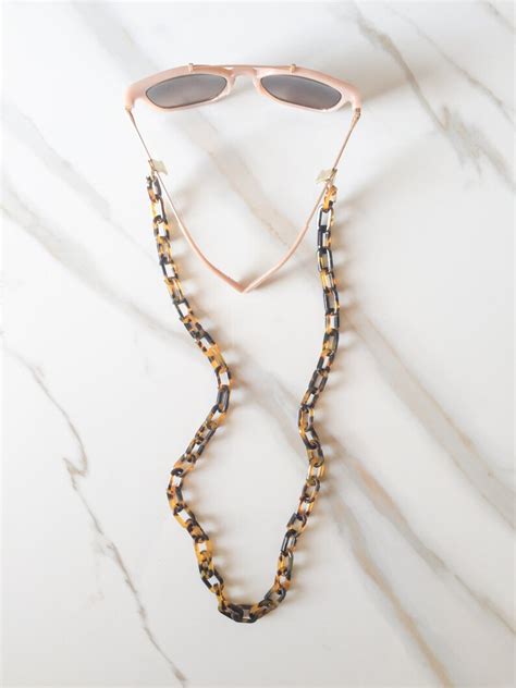 Glasses Chain Brown Tortoise Shell Sunglasses And Eyeglasses Etsy Uk