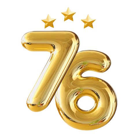 Free 76 Anni Anniversario Numero 11288301 PNG With Transparent Background