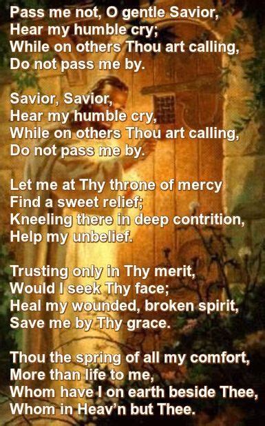 Pass Me Not O Gentle Savior Frances J Crosby 1868