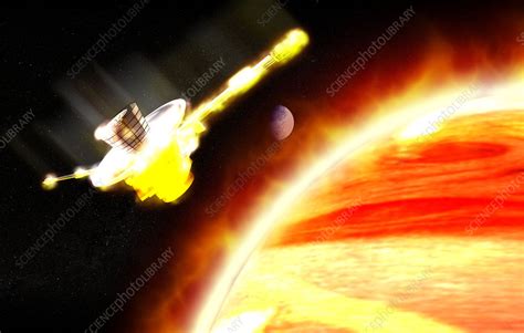 Galileo spacecraft burning up in Jupiter - Stock Image - R250/0161 ...