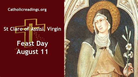 St Clare Of Assisi Virgin Feast Day August 11 2024 Catholic