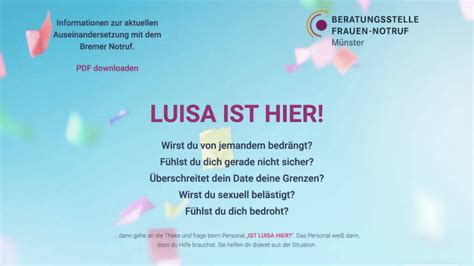 Luisa Ist Hier Für Frauen In Bedrängnis