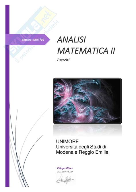 Analisi Matematica Ii Esercitazioni Risolte Su Massimi E Minimi