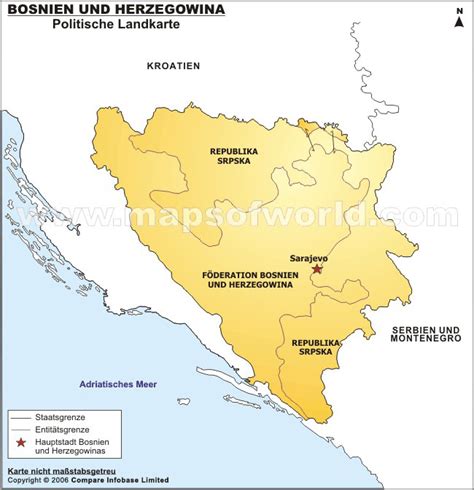 Bosnien Karte Bosnien Und Herzegowina Landkarte