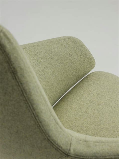 Aston Club Fabric Armchair With Spoke Base With Armrests By Arper