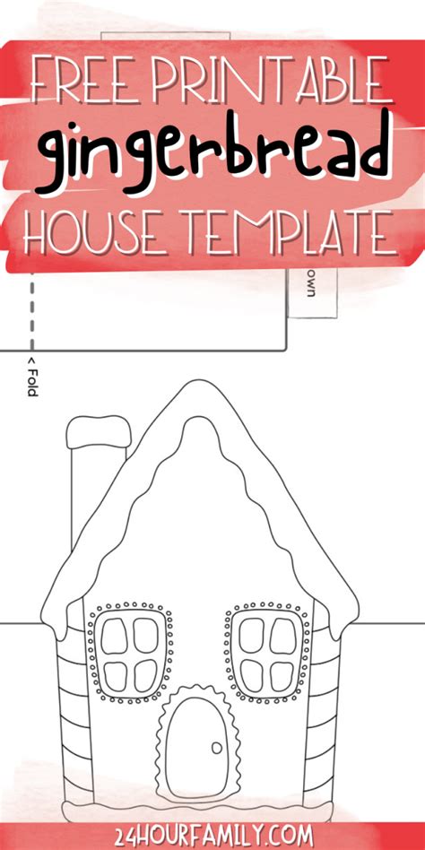 Paper Gingerbread House Template Printable