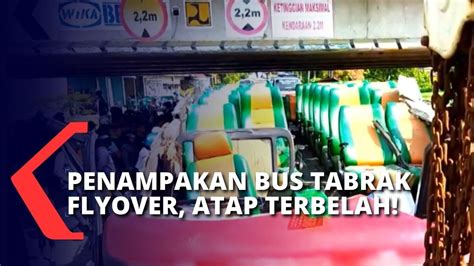 Sopir Bus Yang Tabrak Flyover Hingga Atap Terbelah Di Kota Padang