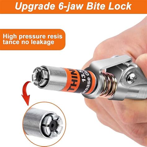 Thinkwork Grease Gun Coupler Grease Gun Tips Strong Lock On