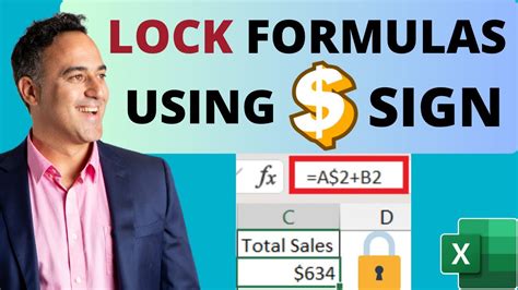 How To Lock A Formula In Microsoft Excel Using Sign Youtube