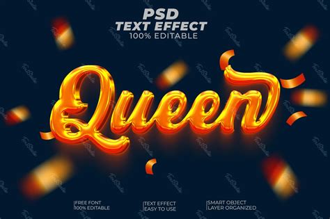 Queen Font Style Text Effect | Photoshop PREMIUM PSD File