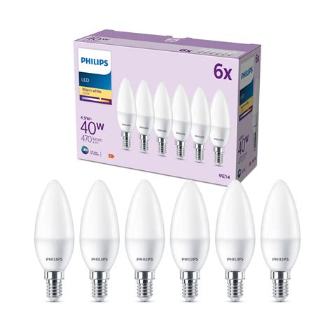 Philips LED Candle E14 4 9W 470lm 2700K Matt X6 Lights Ie