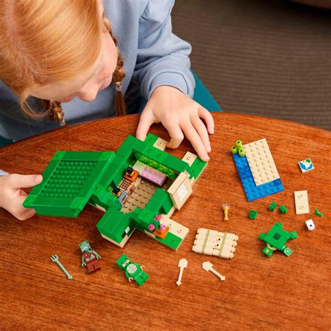 Customer Reviews Lego Minecraft The Turtle Beach House Construction Toy 21254 6470594 Best Buy