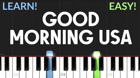 Good Morning Usa American Dad Theme Easy Piano Tutorial Youtube