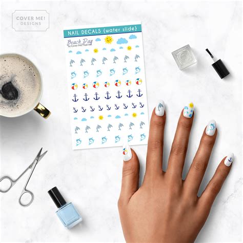 Water Slide Nail Decal Template